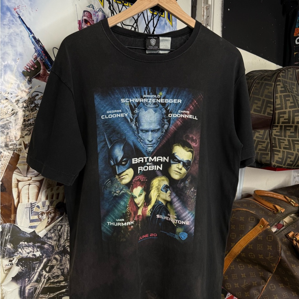 Vintage 90’s Batman & Robin T-Shirt Dc Comics Tee Large